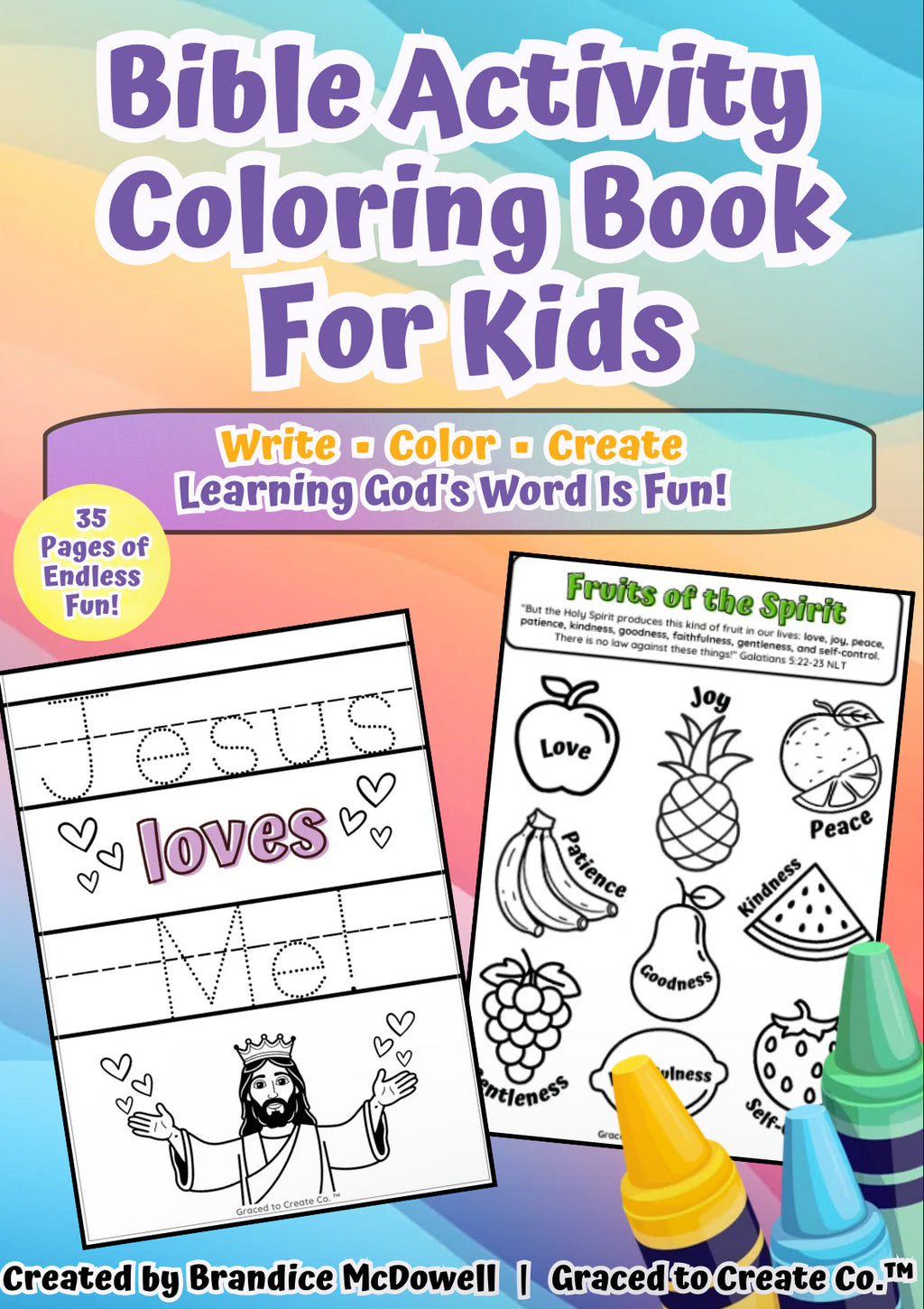 🎨 Bible Activity Coloring Curriculum: 35 pages of FUN!