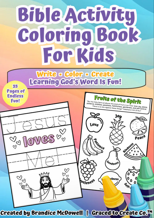 🎨 Bible Activity Coloring Curriculum: 35 pages of FUN!